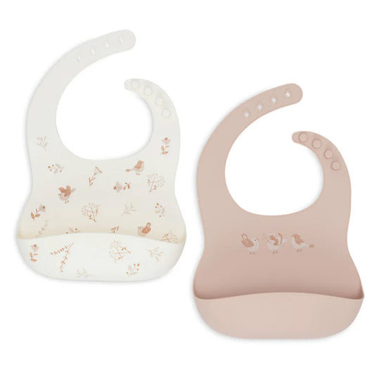 Jollein - siliconen slab Lovely Birds - 2 stuks