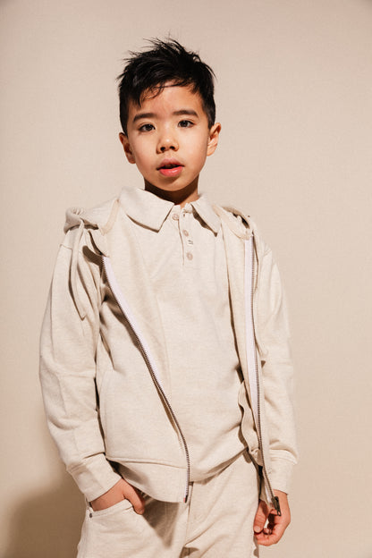 Labo - longsleeve polo Ludico - vanilla melee