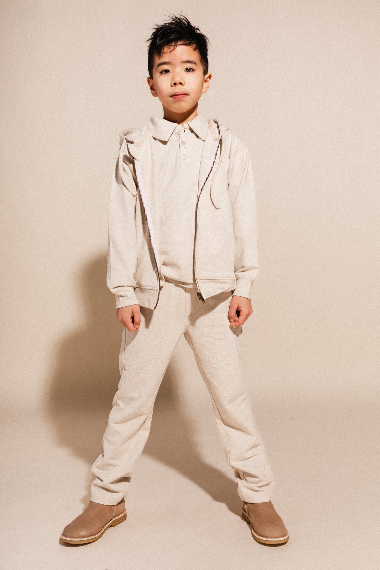 Labo - longsleeve polo Ludico - vanilla melee