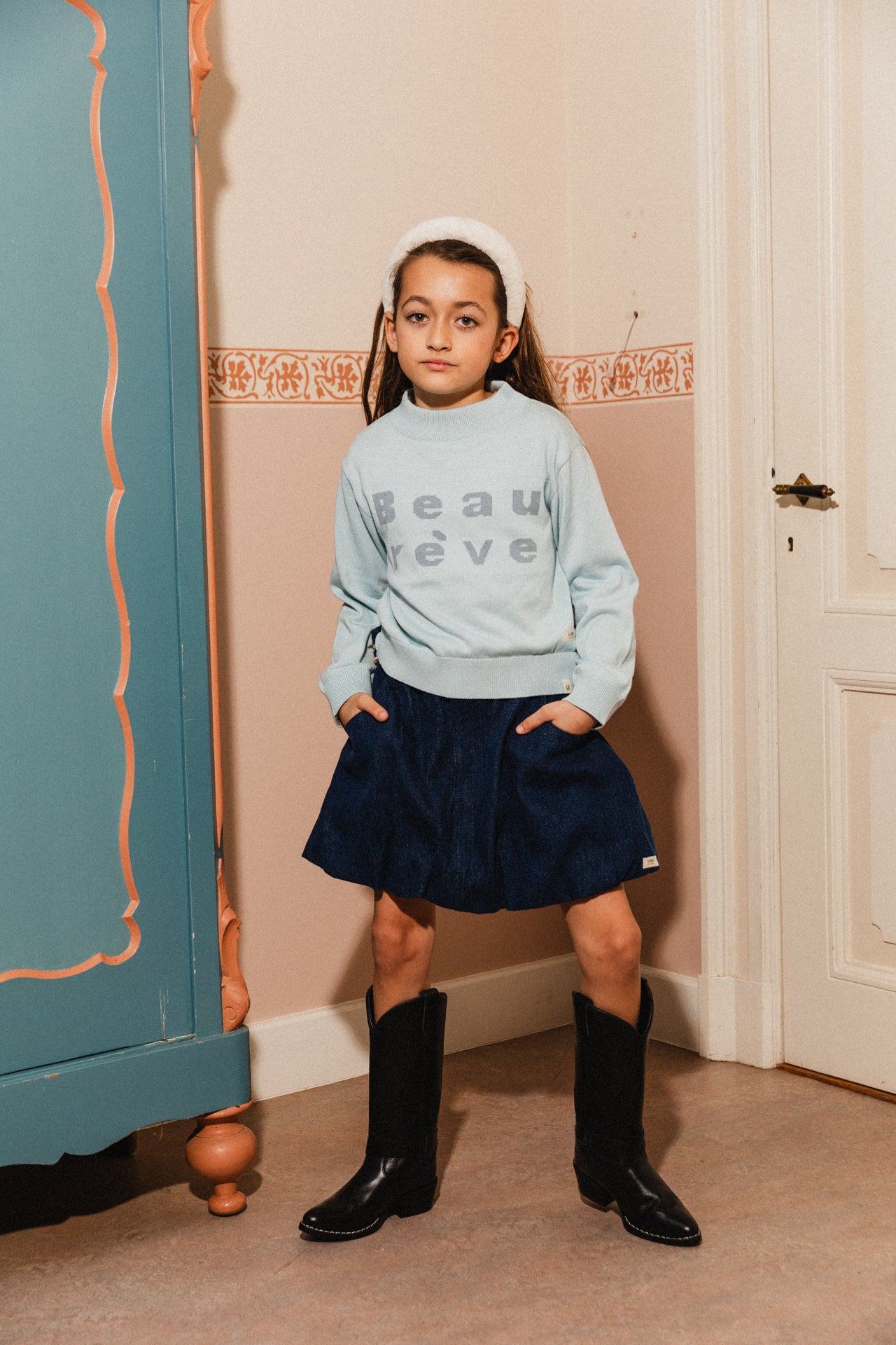 Labo - balloon skirt  Luxi - blue denim