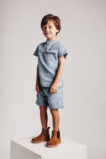 Baje Studio - denim shorts Maan - blue light