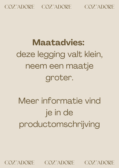 Copenhagen Colors - dun gebreide legging - bruin