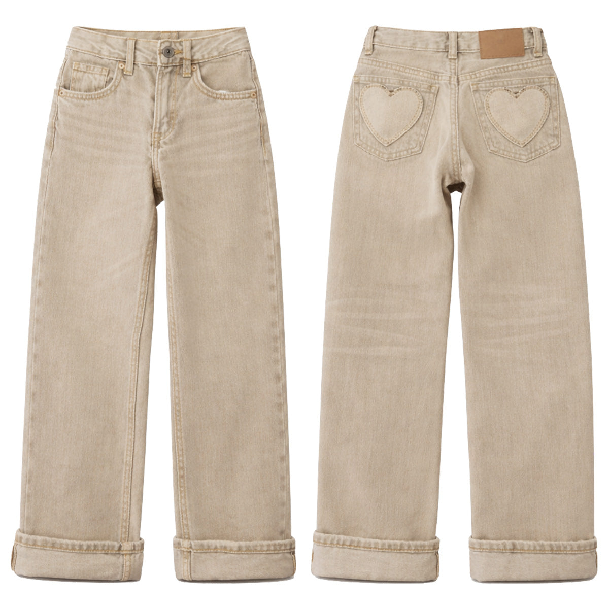 Baje Studio - pants with heart pockets Maey - taupe