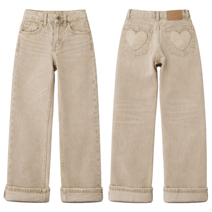 Baje Studio - pants with heart pockets Maey - taupe