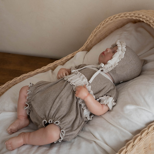 Peekaboo - newborn set Marron - cacao