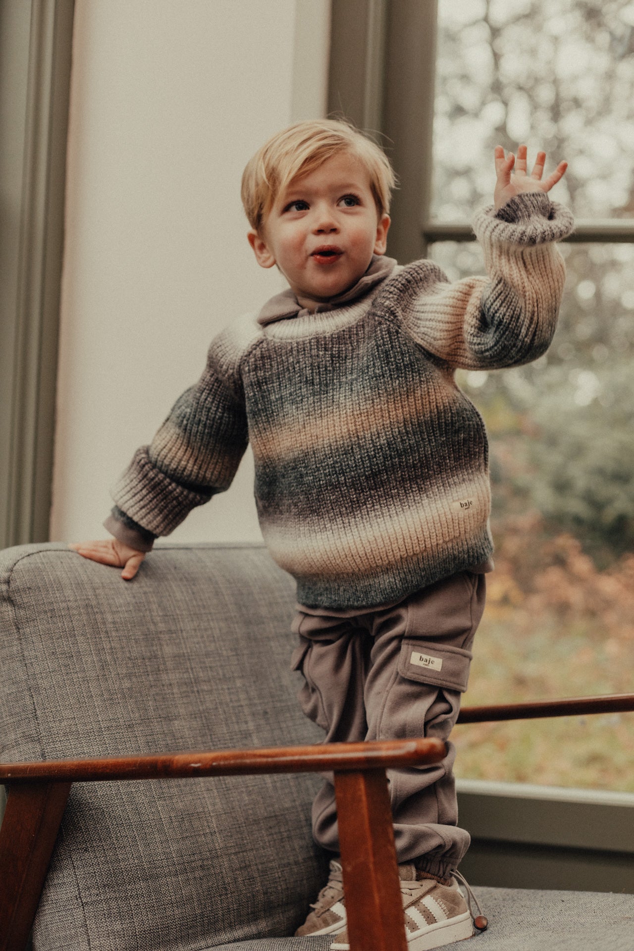 Baje Studio - velvet pants Marsens - grey steel