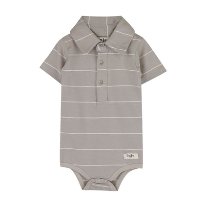 Baje Studio - striped bodysuit Meco - taupe clay