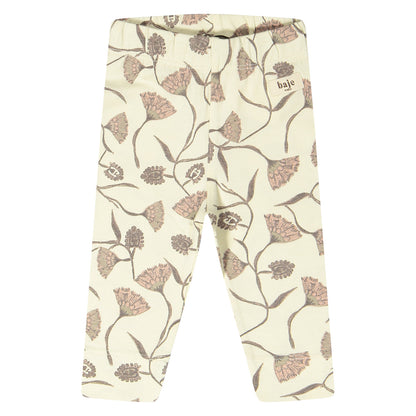 Legging aop flower Mei - crėme oat