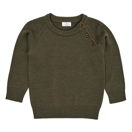 Merino classic pullover - forest green