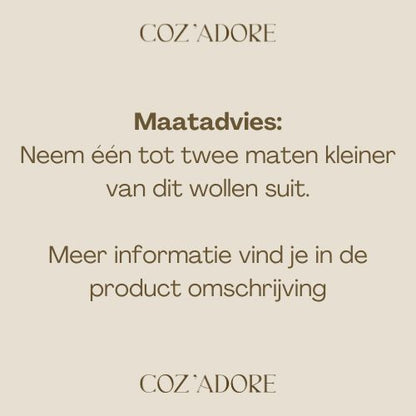 Wheat - merino wool fleece suit Levi - khaki melange