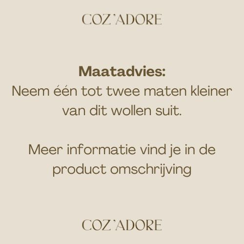 Wheat - merino wool fleece suit Ata - khaki melange