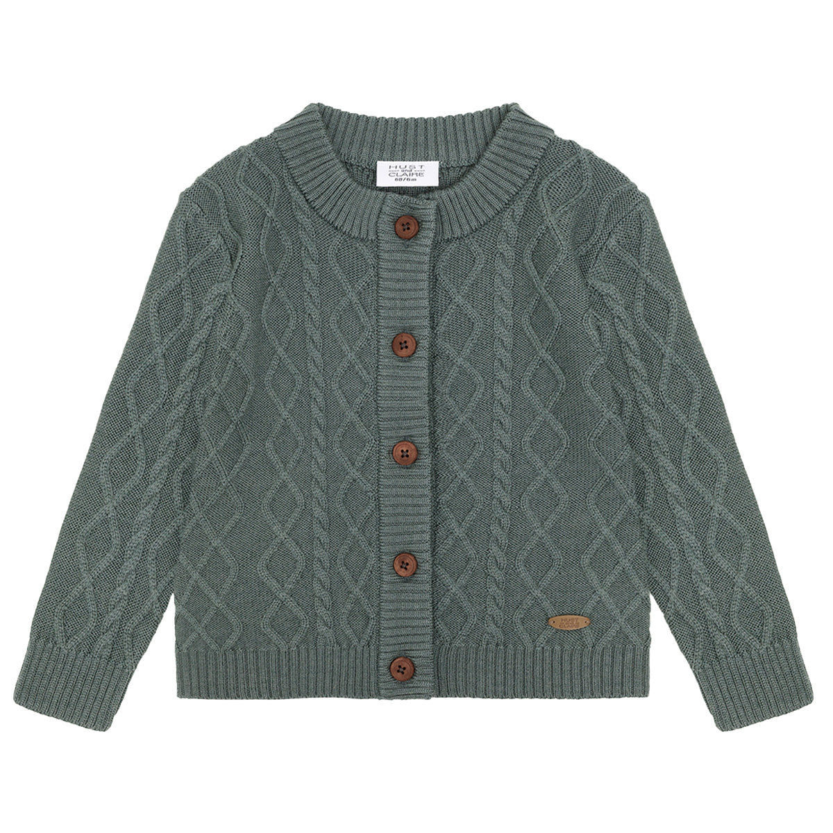 Hust & Claire - wool cardigan Curi - balsam green