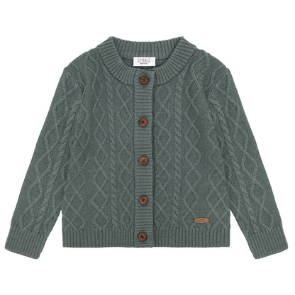 Hust & Claire - wool cardigan Curi - balsam green
