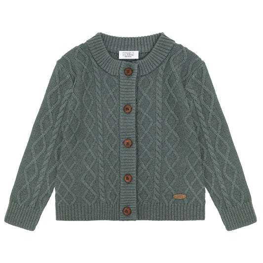 Hust & Claire - wool cardigan Curi - balsam green