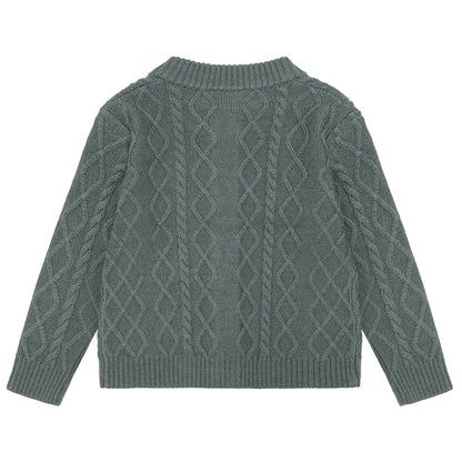 Hust & Claire - wool cardigan Curi - balsam green