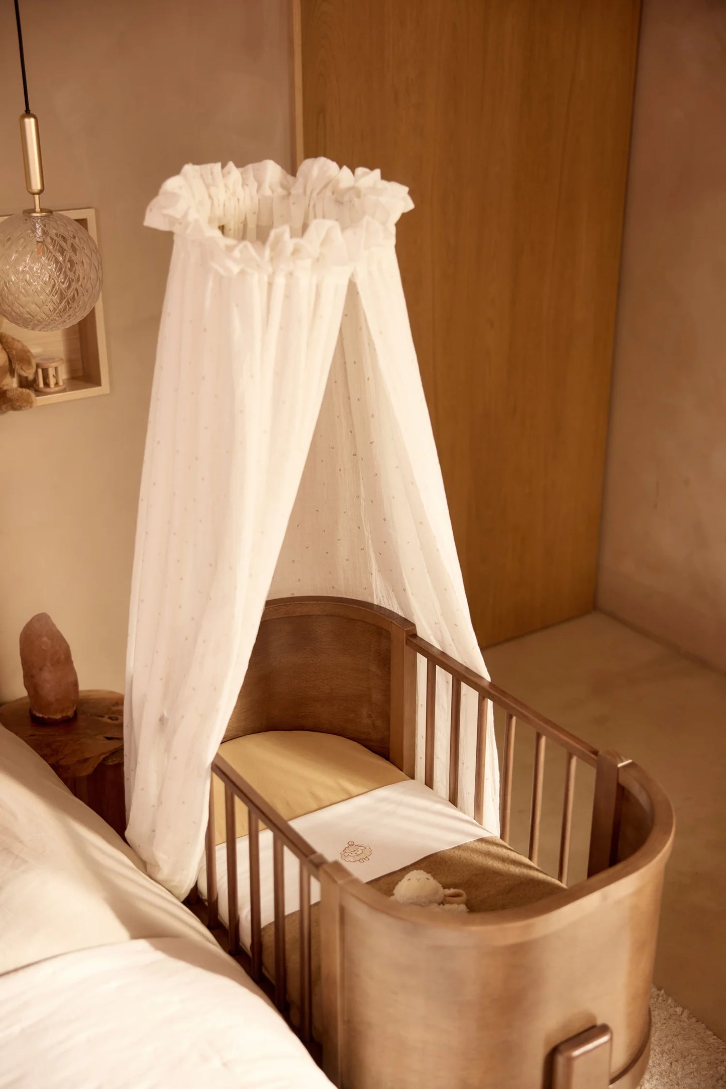 Jollein - merino wool felted blanket crib - dark hazel