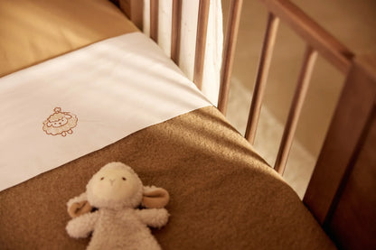 Jollein - merino wool felted blanket crib - dark hazel