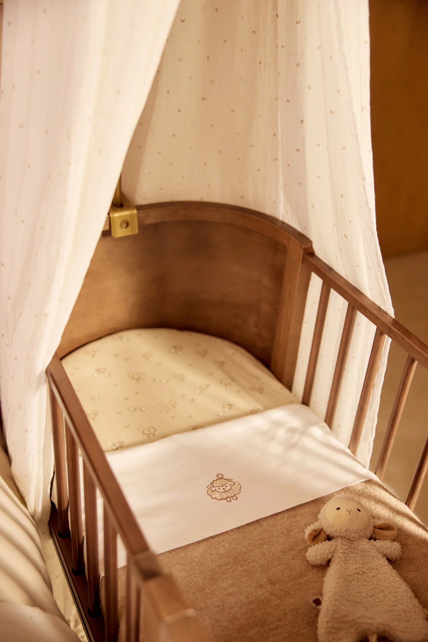 Jollein - merino wool felted blanket crib - natural