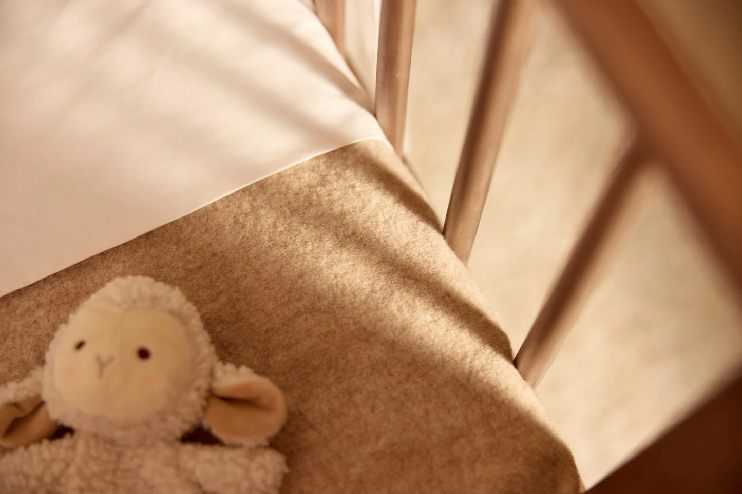 Jollein - merino wool felted blanket crib - natural
