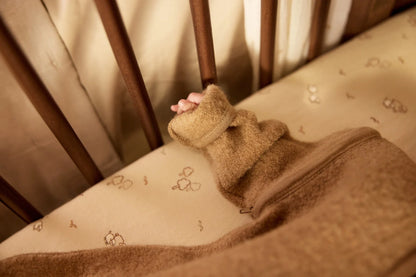 Jollein - merino wool felted sleeping bag - dark hazel