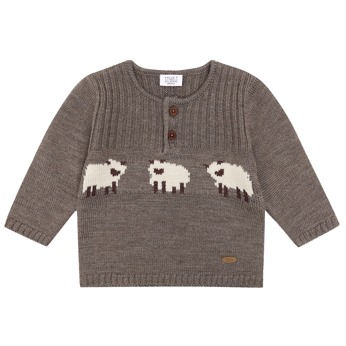 Hust & Claire - wool pullover Pil sheep - deer melange