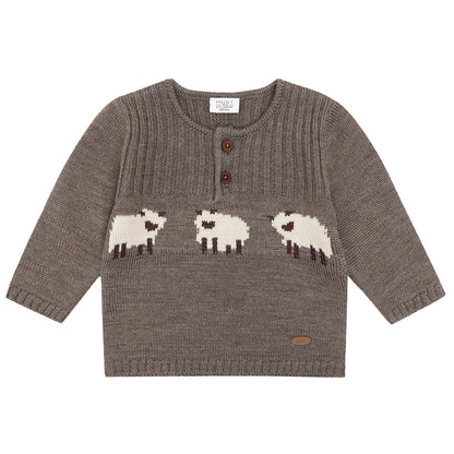 Hust & Claire - wool pullover Pil sheep - deer melange