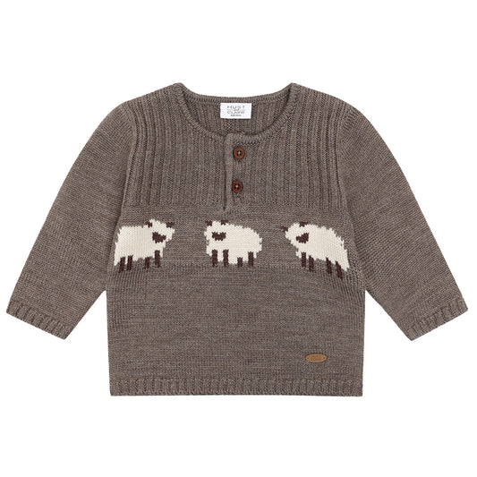 Hust & Claire - wool pullover Pil sheep - deer melange