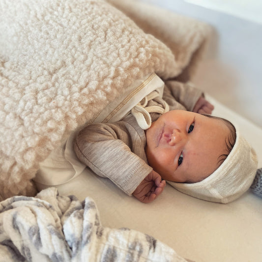 Wollen deken ledikant Latte - 100x140cm