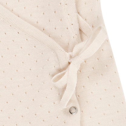 Copenhagen Colors - merino wollen overslag romper - crème