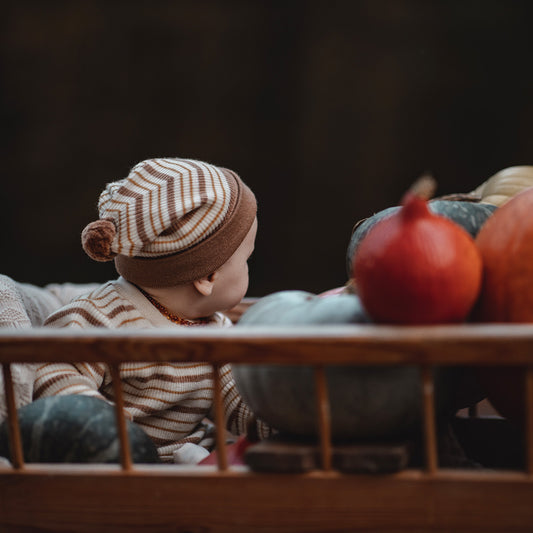 Beanie Evig merino wol - mixed clay