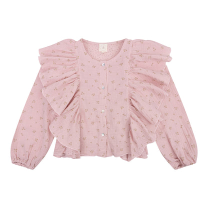 Mousseline blouse Miley - rose flower