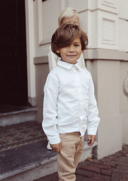 Two You Label - linen blouse Milo - white