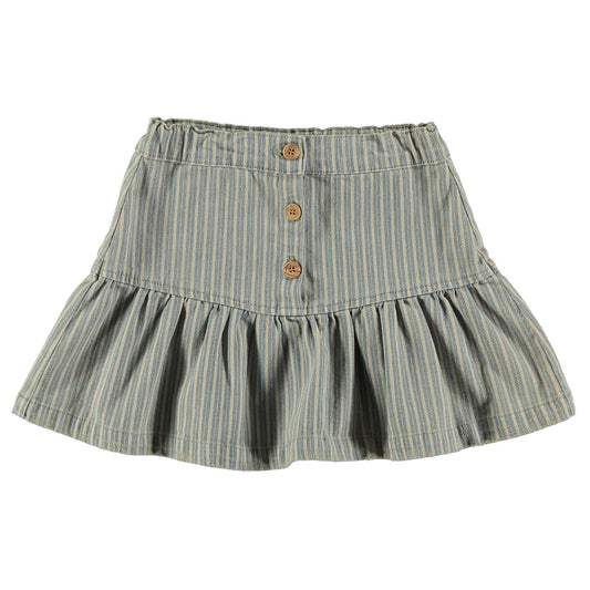 Mini skirt striped denim
