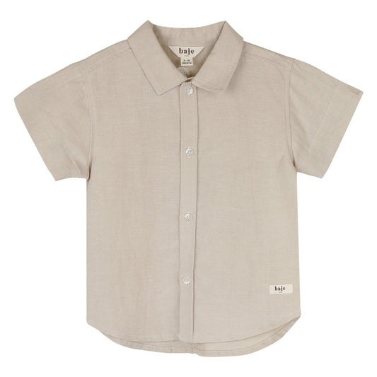 Baje Studio - linen blouse shortsleeve Moises - beige