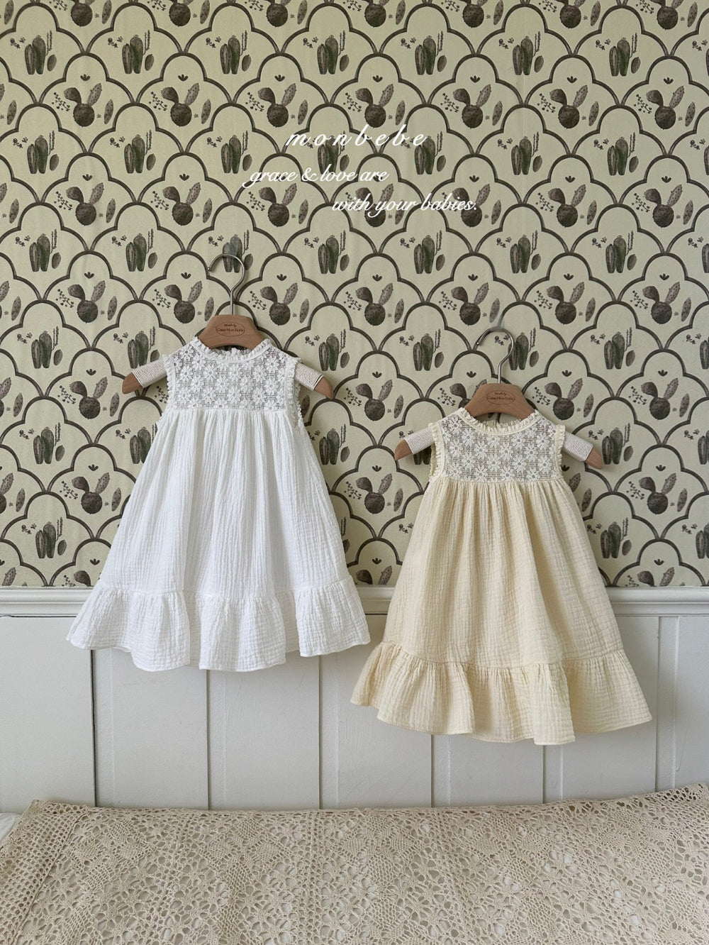 Monbebe - daisy dress - ivory white