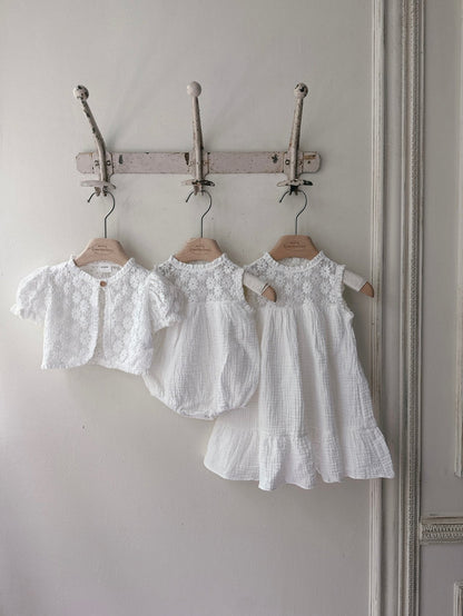 Monbebe - daisy dress - ivory white