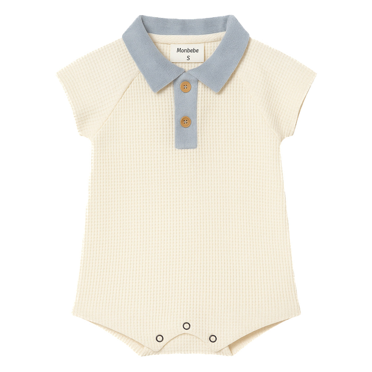 Monbebe - Harry waffle collar suit - cream