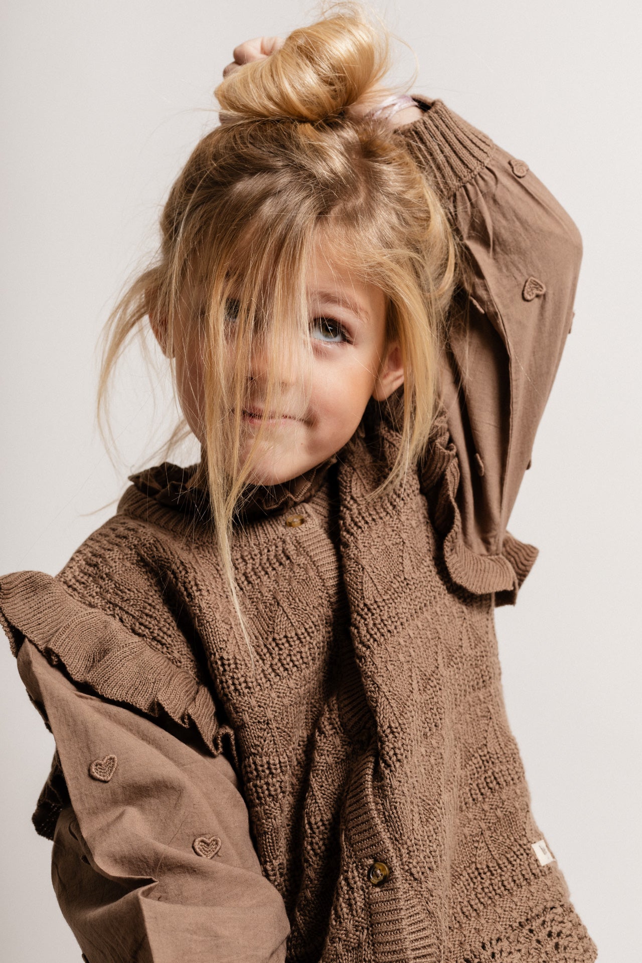 COMING SOON' Baje Studio - cardigan Morgins - brown cacao