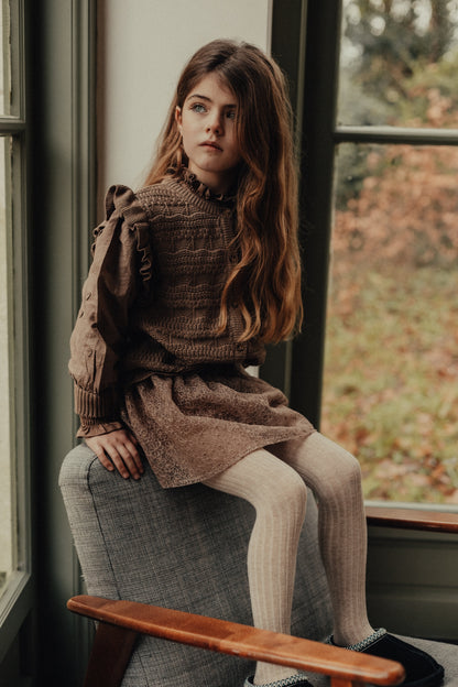 COMING SOON' Baje Studio - cardigan Morgins - brown cacao