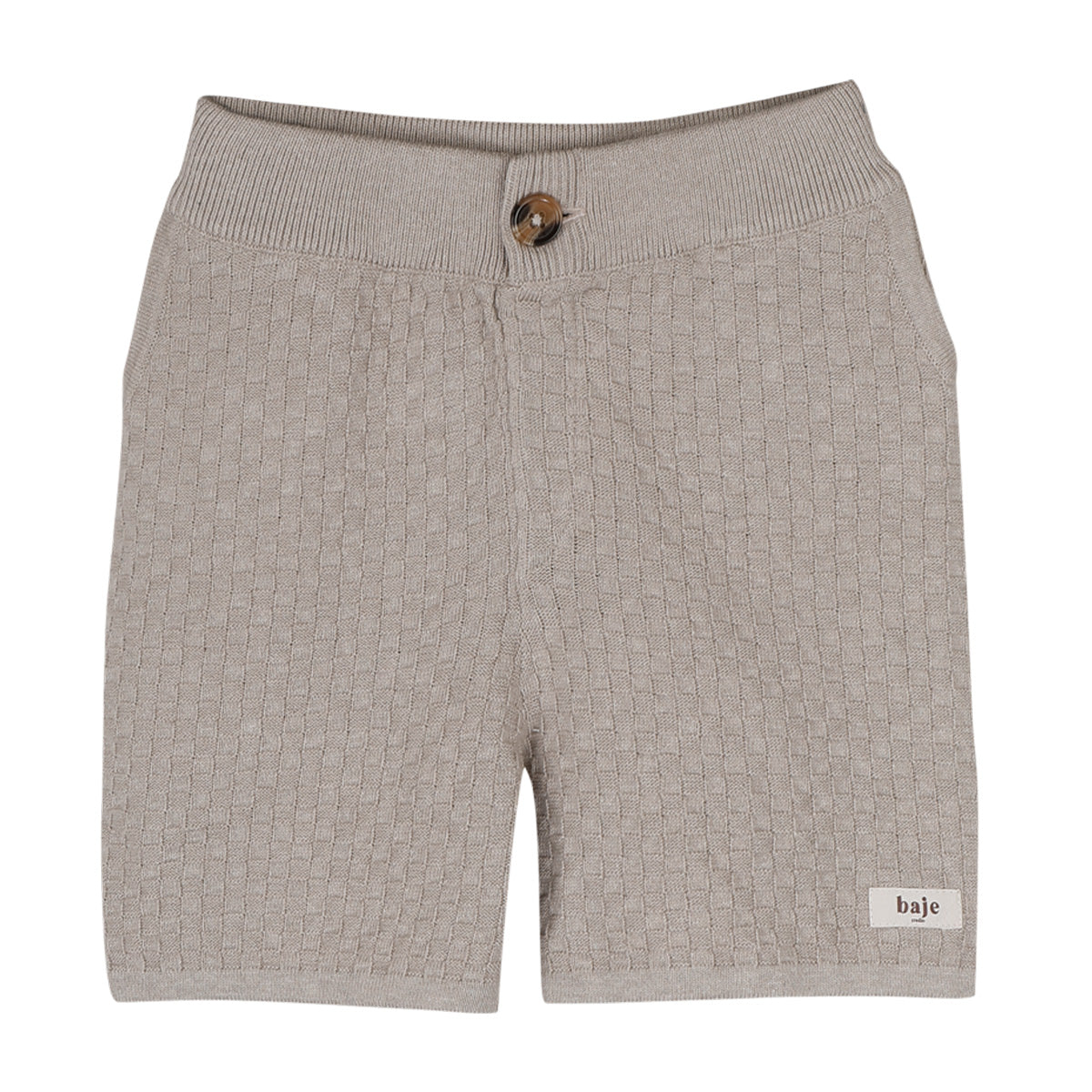 Baje Studio - knitted shorts Mozi - taupe gray