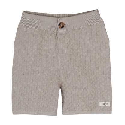 Baje Studio - knitted shorts Mozi - taupe gray