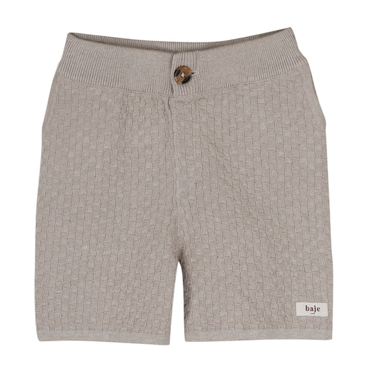 Baje Studio - knitted shorts Mozi - taupe gray