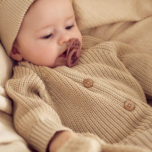 Müsli - chunky knit cardigan - oat