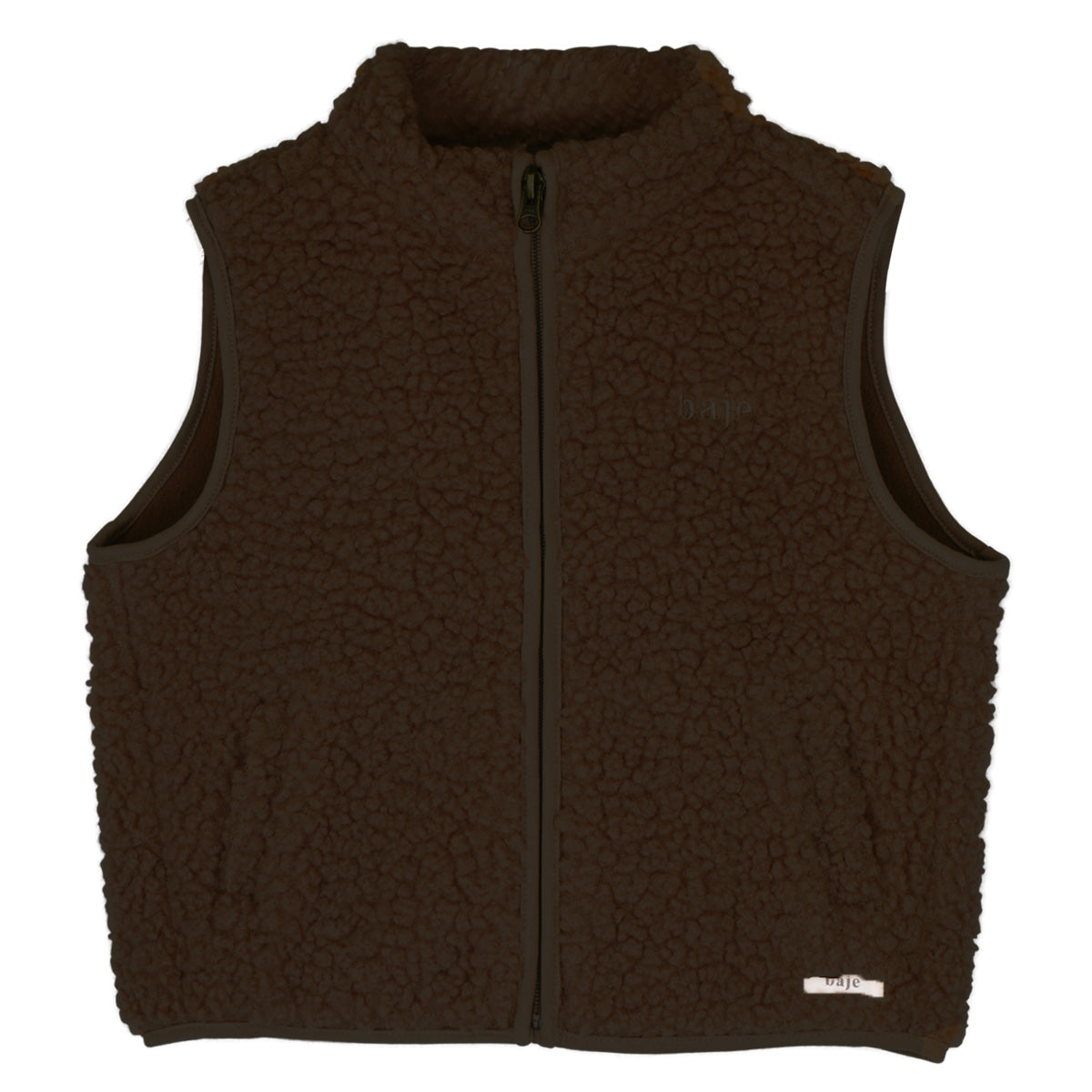 Baje Studio - teddy gilet Myso - brown choco