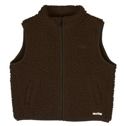 Baje Studio - teddy gilet Myso - brown choco