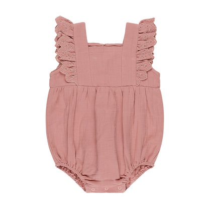 Quincy Mae - romper Naomi - lipstick pink