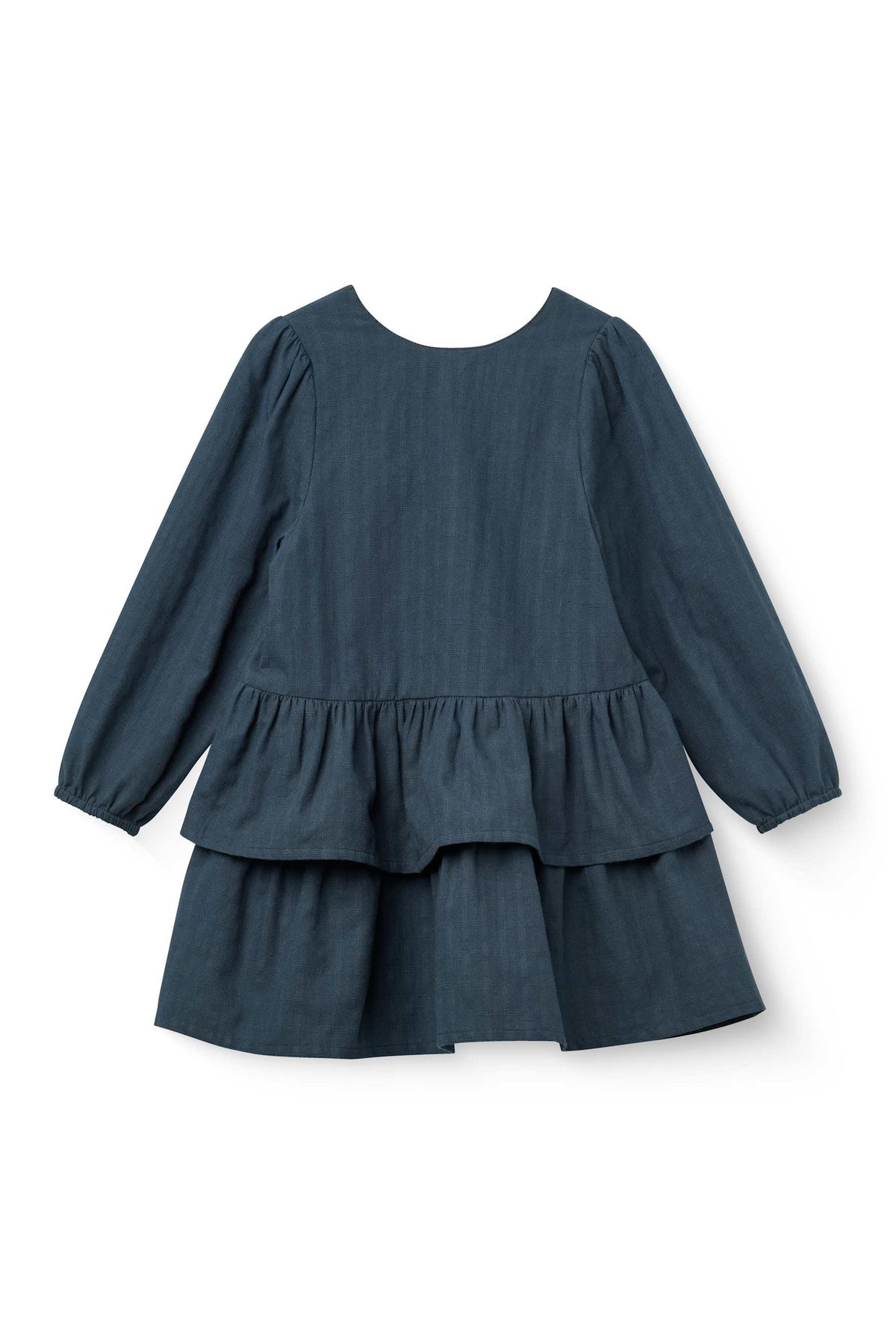 Copenhagen Colors - frill dress with bow backside - navy