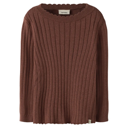Lil'Atelier - knit top Nelsan - mahogany