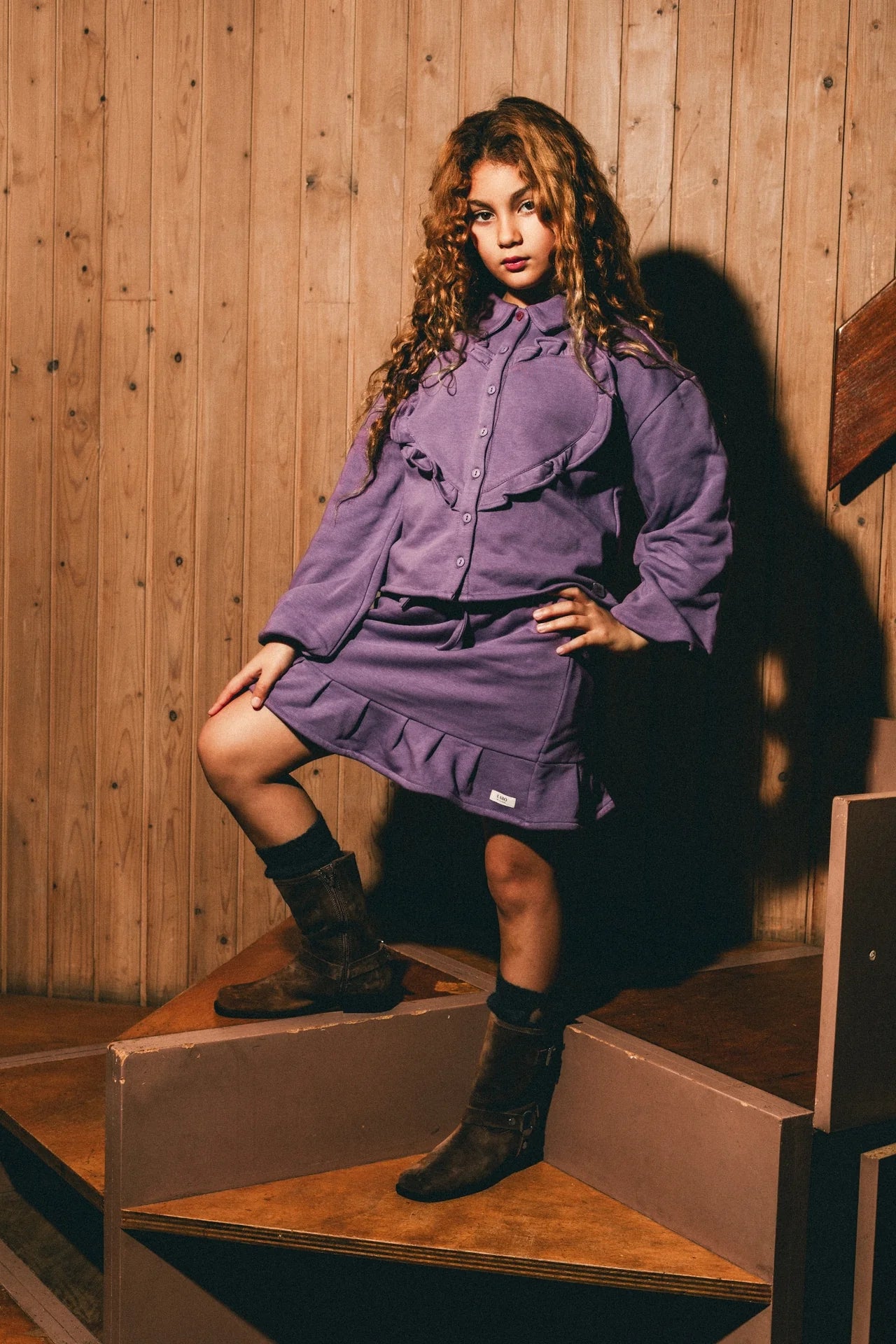 Labo - heart blouse Ayase - purple sage
