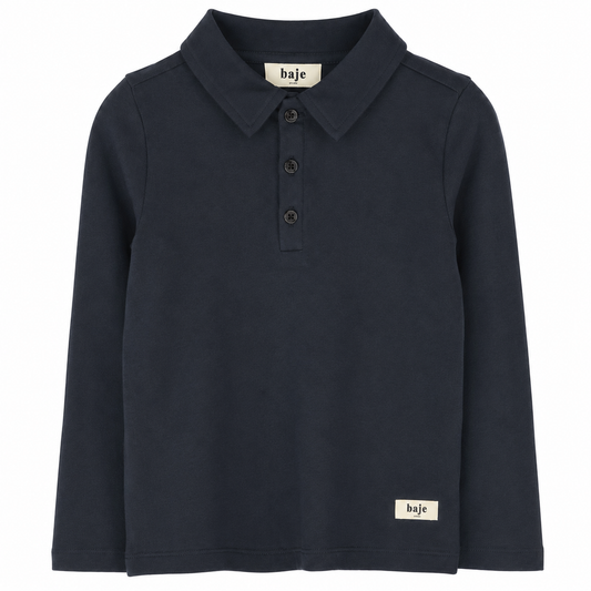 Baje Studio - longsleeve polo Nikolai - blue